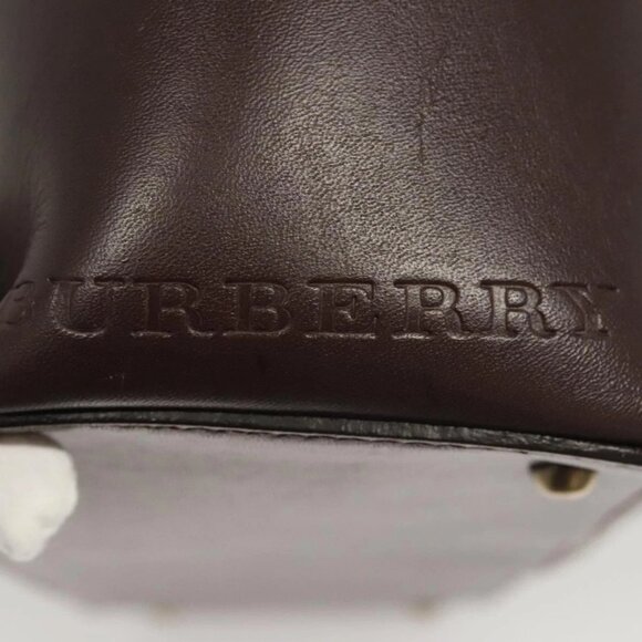 BURBERRY Nova Check Tote Bag Wool Beige Gold - Picture 9 of 16